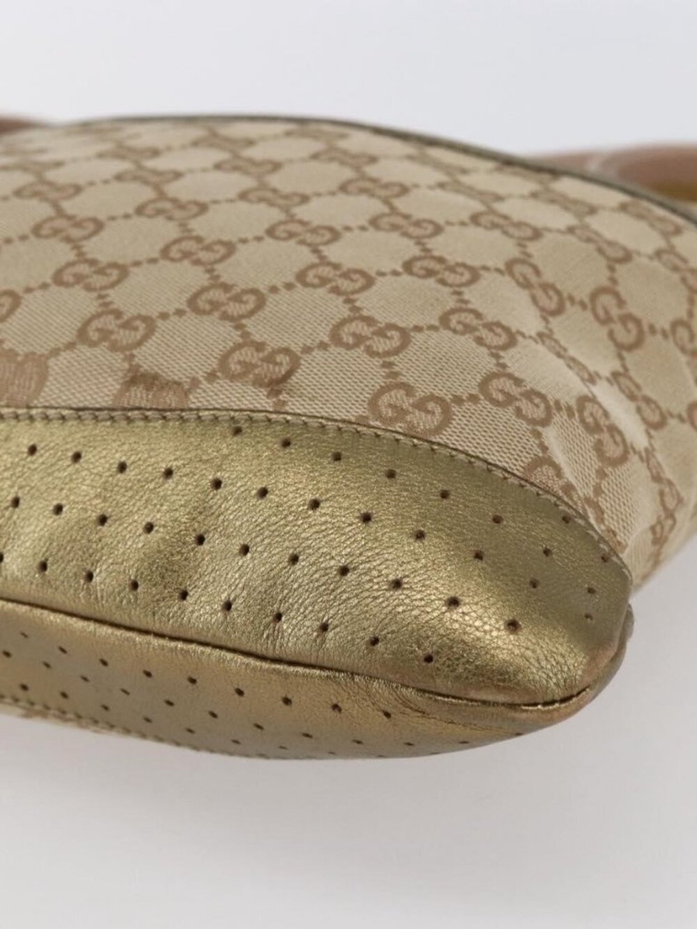 Authentic GUCCI GG Canvas Shoulder Bag Beige Gold 145857 - Picture 16 of 16